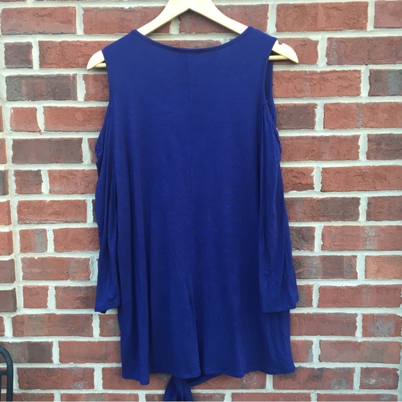 Auburn Tigers Gameday Top XL Purple Cold Shoulder Collegiate - Picture 2 of 4